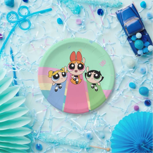 Powerpuff Girls vliegen hoog Papieren Bordje (Feest)