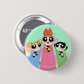 Powerpuff Girls vliegen hoog Ronde Button 5,7 Cm (Voorkant /achterkant)