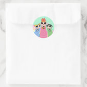 Powerpuff Girls vliegen hoog Ronde Sticker (Tas)
