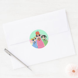 Powerpuff Girls vliegen hoog Ronde Sticker