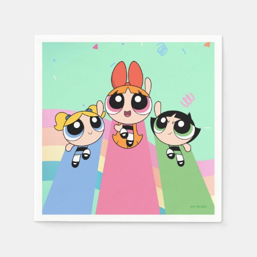 Powerpuff Girls vliegen hoog Servet (Voorkant)
