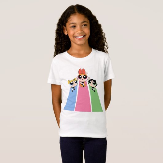 Powerpuff Girls vliegen hoog T-shirt (Voorkant volledig)