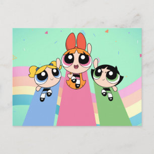 Powerpuff Girls vliegen hoog Uitnodiging Briefkaart
