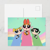 Powerpuff Girls vliegen hoog Uitnodiging Briefkaart (Voorkant / Achterkant)