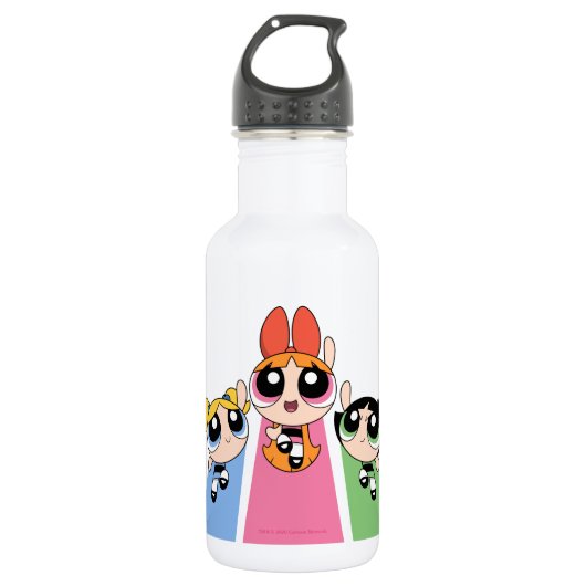 Powerpuff Girls vliegen hoog Waterfles (Voorkant)