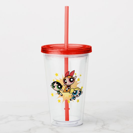 Powerpuff-meisjes redden de dag acryl drinkbeker (Voorkant)