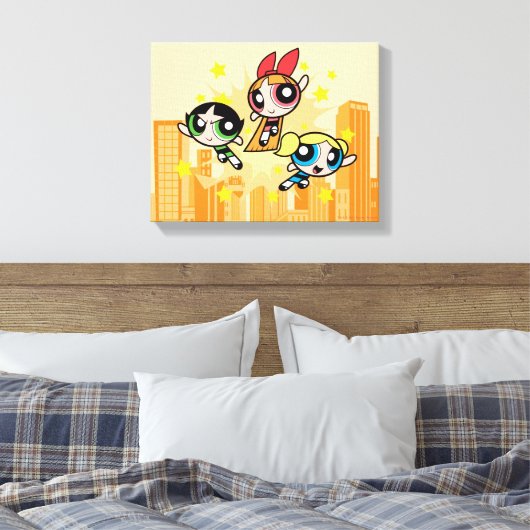 Powerpuff-meisjes redden de dag canvas afdruk (Insitu (Slaapkamer))