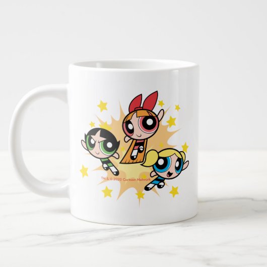 Powerpuff-meisjes redden de dag grote koffiekop (Links)