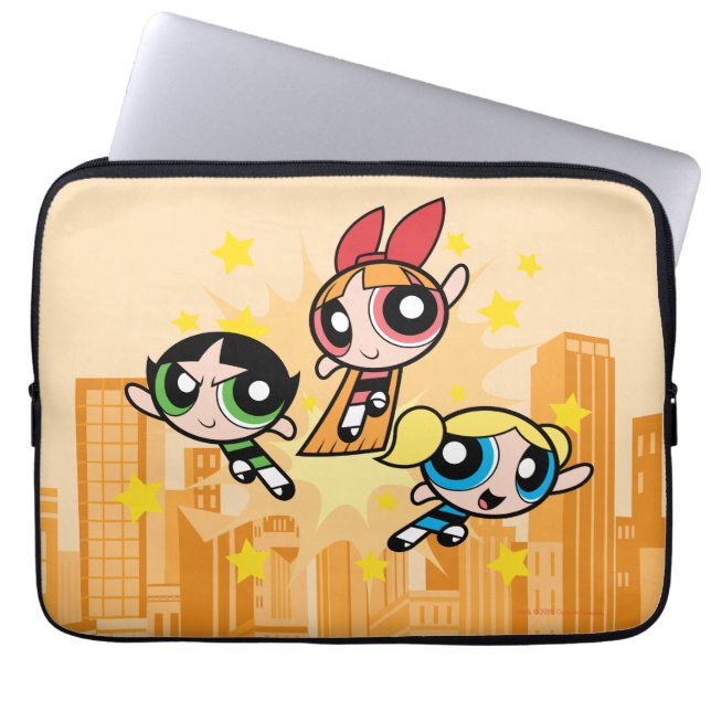 Powerpuff-meisjes redden de dag laptop sleeve (Voorkant)