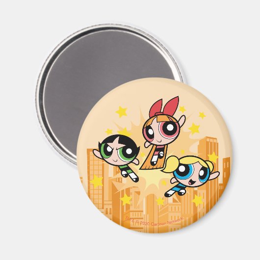 Powerpuff-meisjes redden de dag magneet (Voorkant / Achterkant)