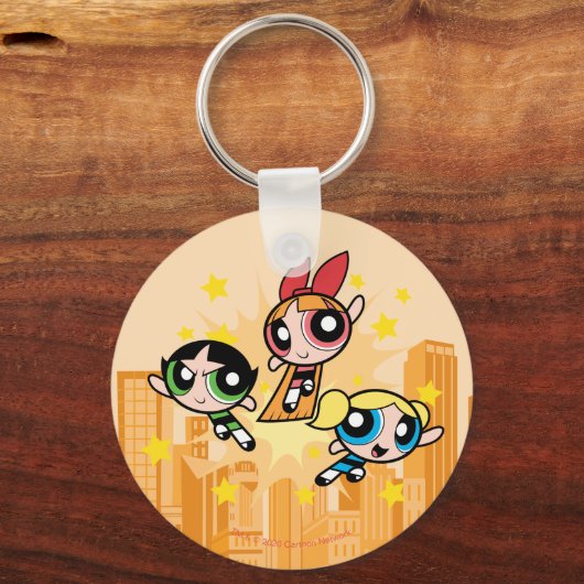 Powerpuff-meisjes redden de dag sleutelhanger (Voorkant)
