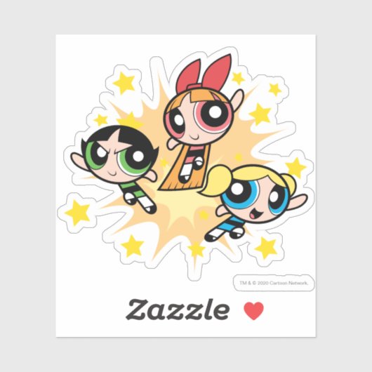 Powerpuff-meisjes redden de dag sticker (Vel)