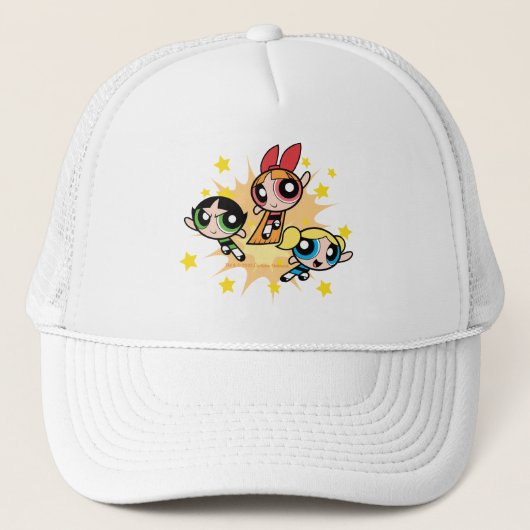 Powerpuff-meisjes redden de dag trucker pet (Voorkant)