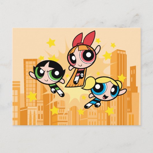 Powerpuff-meisjes redden de dag uitnodiging briefkaart (Voorkant)