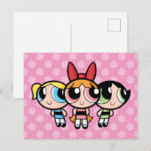 Powerpuff-meisjes: suiker, specerijen en alles wat uitnodiging briefkaart (Voorkant / Achterkant)