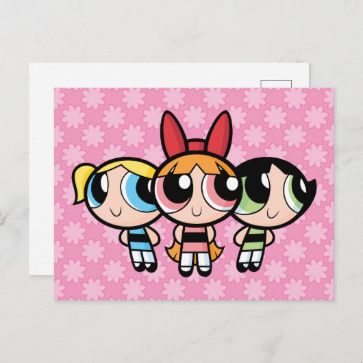 Powerpuff-meisjes: suiker, specerijen en alles wat uitnodiging briefkaart (Voorkant / Achterkant)