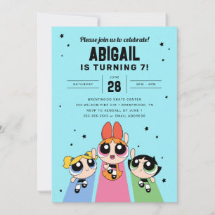 Powerpuff meisjes Verjaardag - Blauw Kaart
