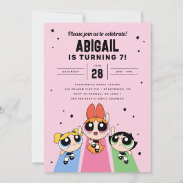 Powerpuff meisjes Verjaardag - Roze Kaart