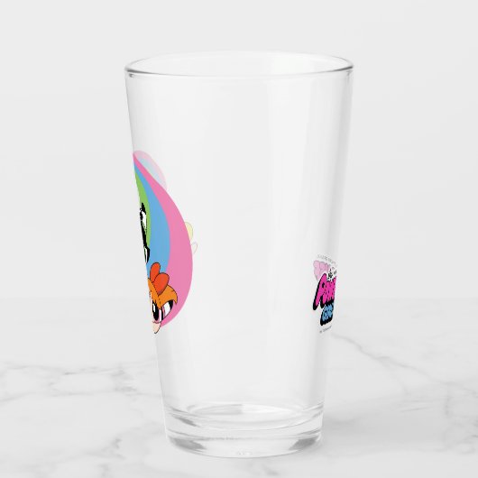 Powerpuff-meisjes vliegen door de lucht glas (Links)