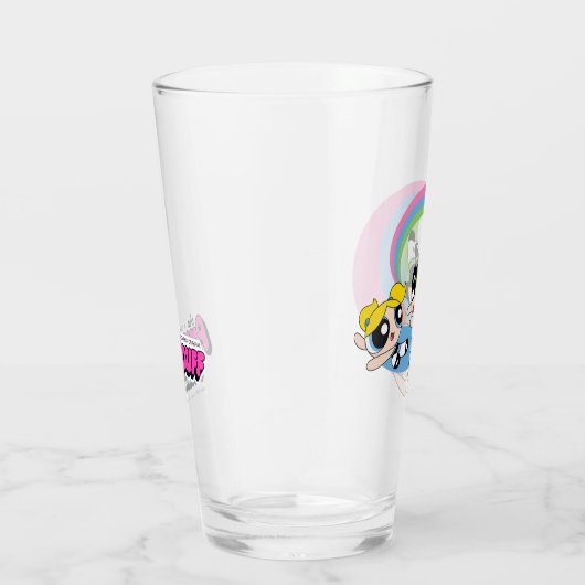 Powerpuff-meisjes vliegen door de lucht glas (Rechts)