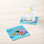 Powerpuff-meisjes vliegen door de lucht kartonnen onderzetters (Insitu)