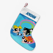 Powerpuff-meisjes vliegen door de lucht kleine kerstsok (Voorkant (Hangend))