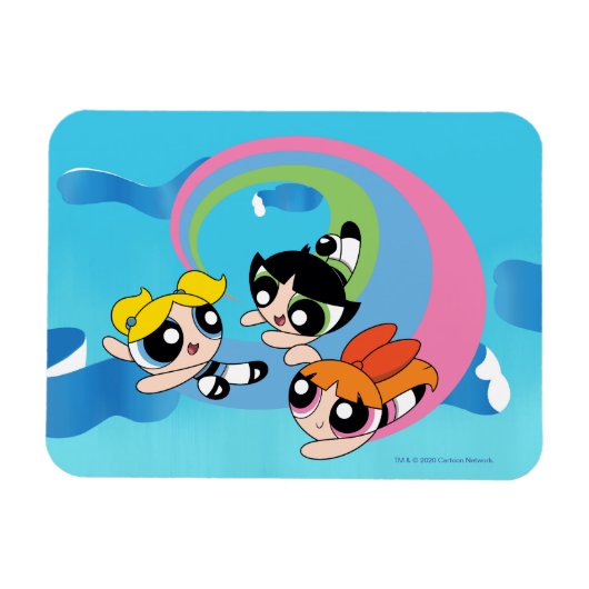 Powerpuff-meisjes vliegen door de lucht magneet (Horizontaal)