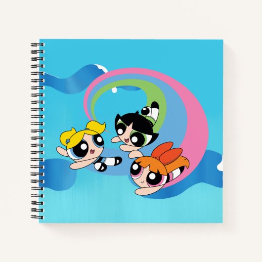 Powerpuff-meisjes vliegen door de lucht notitieboek (Voorkant)