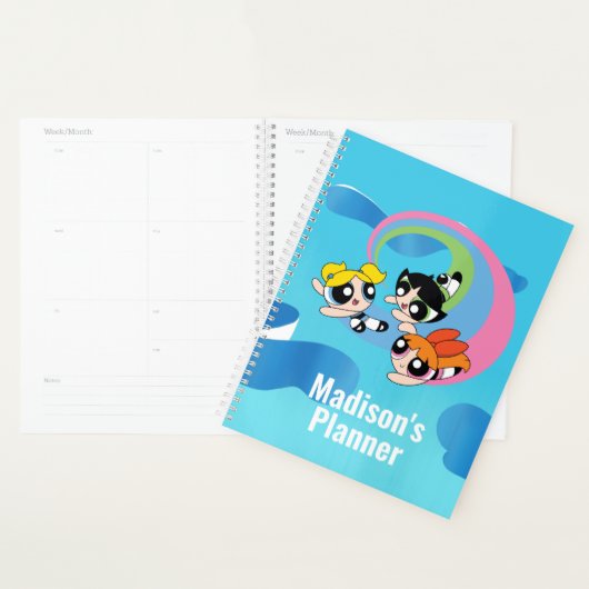 Powerpuff-meisjes vliegen door de lucht planner (Display)