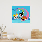 Powerpuff-meisjes vliegen door de lucht poster (Keuken)