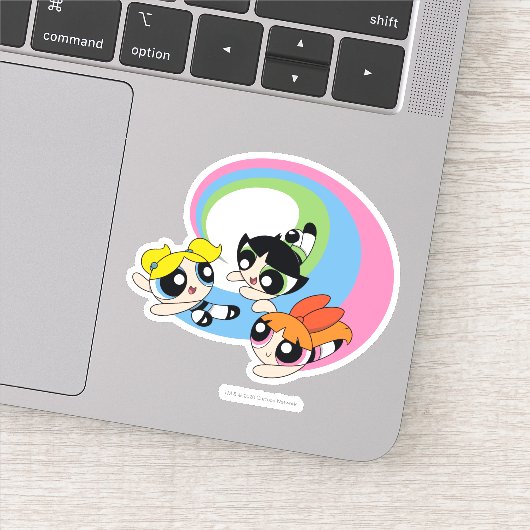 Powerpuff-meisjes vliegen door de lucht sticker (Detail)