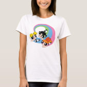Powerpuff-meisjes vliegen door de lucht t-shirt (Voorkant)
