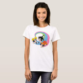Powerpuff-meisjes vliegen door de lucht t-shirt (Voorkant volledig)