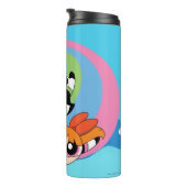 Powerpuff-meisjes vliegen door de lucht thermosbeker (Geroteerd rechts)