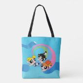 Powerpuff-meisjes vliegen door de lucht tote bag (Achterkant)