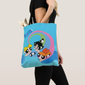 Powerpuff-meisjes vliegen door de lucht tote bag (Dichtbij)