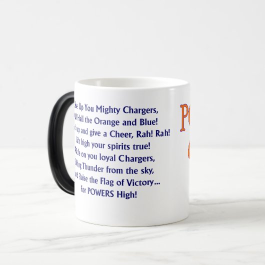 Powers Chargers Coffee Mok w. Fight Song (Voorkant links)