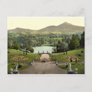 Powerscourt House Gardens c1900, Antique Ierland Briefkaart