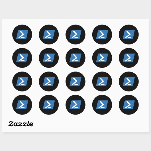 PowerShell-code ontwikkelen Ronde Sticker (Vel)
