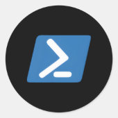 PowerShell-code ontwikkelen Ronde Sticker (Voorkant)