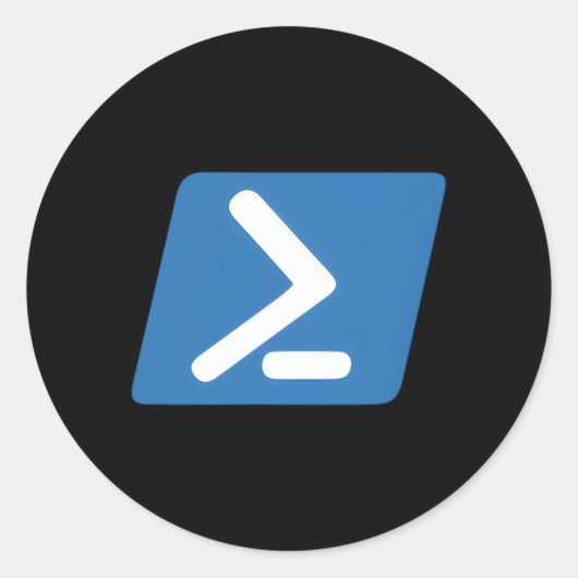 PowerShell-code ontwikkelen Ronde Sticker (Voorkant)