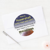 "Powershell lacht niet" sticker (Envelop)
