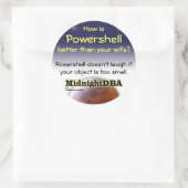 "Powershell lacht niet" sticker (Tas)