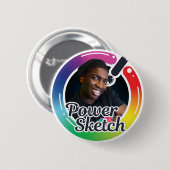 PowerSketchbySky-Button Ronde Button 5,7 Cm (Voorkant /achterkant)