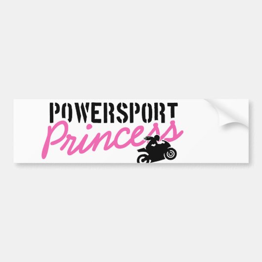 Powersport Princess bumper sticker (Voorkant)