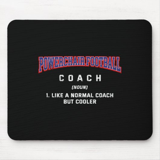 Powerstoel Voetbal Coach Definitie Grappige Power Muismat (Voorkant)