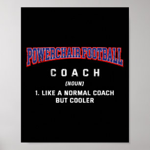 Powerstoel Voetbal Coach Definitie Grappige Power Poster