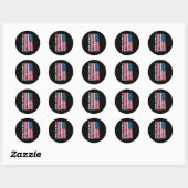Powerstroke Burning Diesel Amerikaanse Vlag USA Ronde Sticker (Vel)