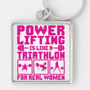 Powertilis is als een triatlon voor echte vrouwen sleutelhanger