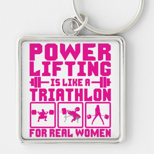 Powertilis is als een triatlon voor echte vrouwen sleutelhanger (Voorkant)